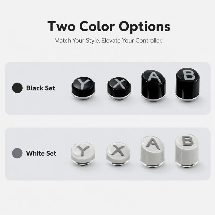 GuliKit NS62 Controller Keycap Set for KK3 / ES / TT Series Switch-Style Layout Replacement ABXY Buttons with Metal Keypuller, NS62 Gray, NS62 Black
