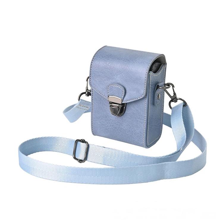 Universal Retro Camera Case Compatible with 90% Compact Cameras Litchi-Texture Protective Pouch with Shoulder Strap & Belt Loop