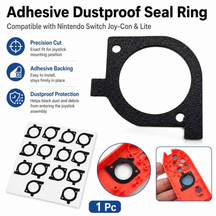 Adhesive Dustproof Seal Ring For Nintendo Switch Joy-Con and Lite Joystick Internal Gasket, Seal Ring