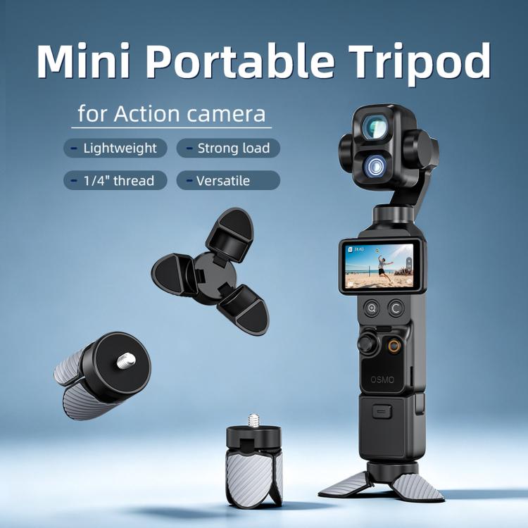 Mini Desktop Tripod Mount For DJI, Insta360, GoPro And Other Action Cameras