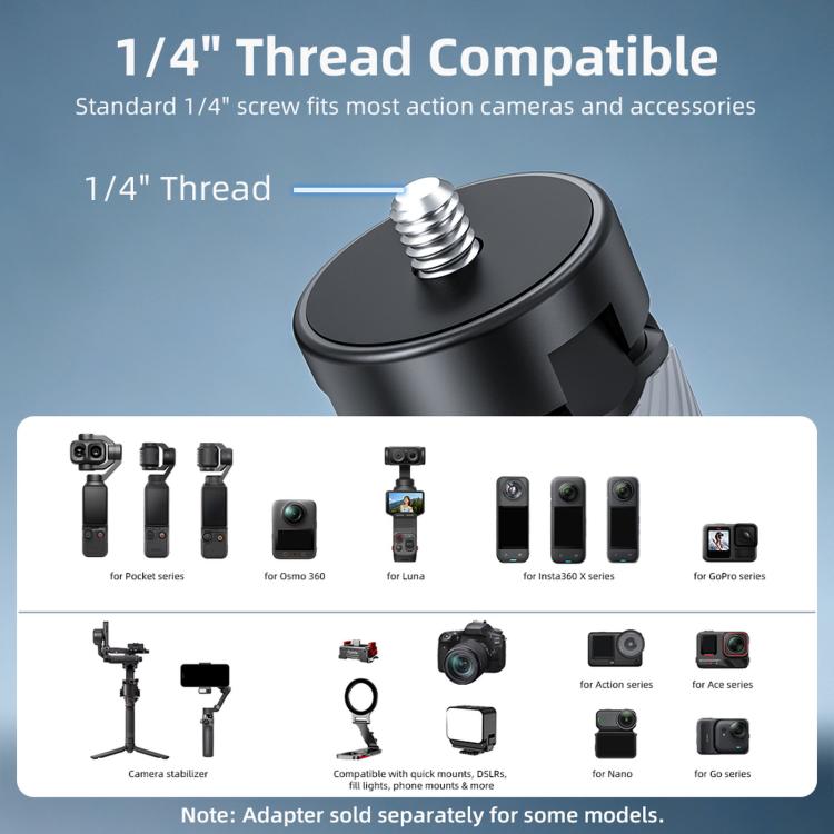Mini Desktop Tripod Mount For DJI, Insta360, GoPro And Other Action Cameras
