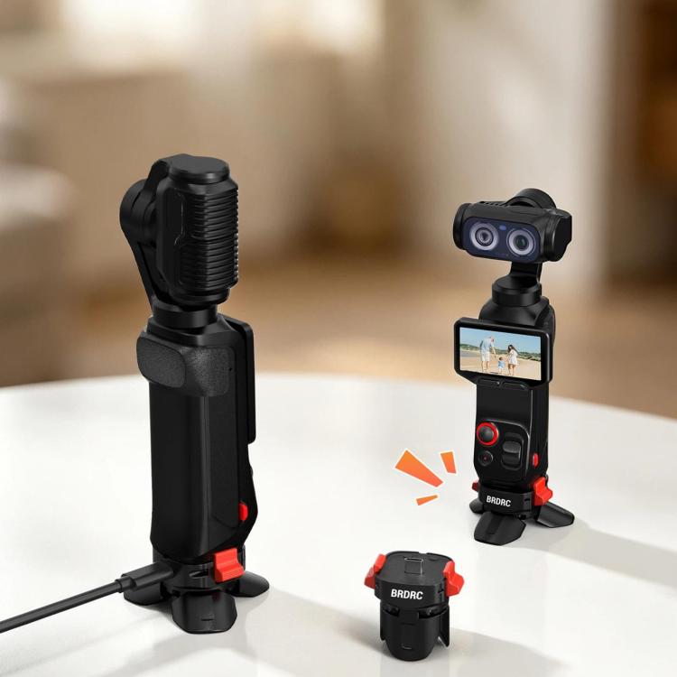 For Insta360 Luna Ultra BRDRC Magnetic Clip Quick-Release Charging Tripod