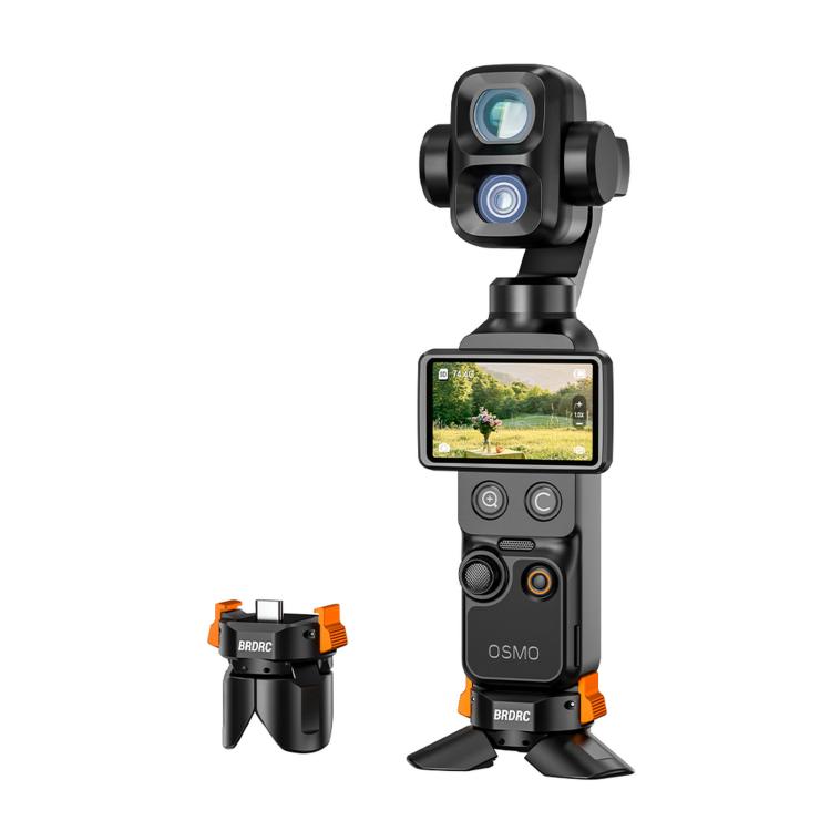 For DJI Osmo Pocket 4P / 4 / 3 BRDRC Charging Magnetic Quick-release Tripod