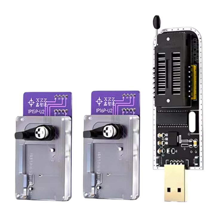 XZZ U2 Charging Chip Reader Writer Fixture With CH341A Programmer For IPhone 15 Pro / 15 Pro Max / 16 Pro, 3 in 1