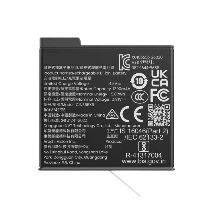 For Insta360 X6 Original Lite Battery 1300mAh, 1300mAh Lite Battery