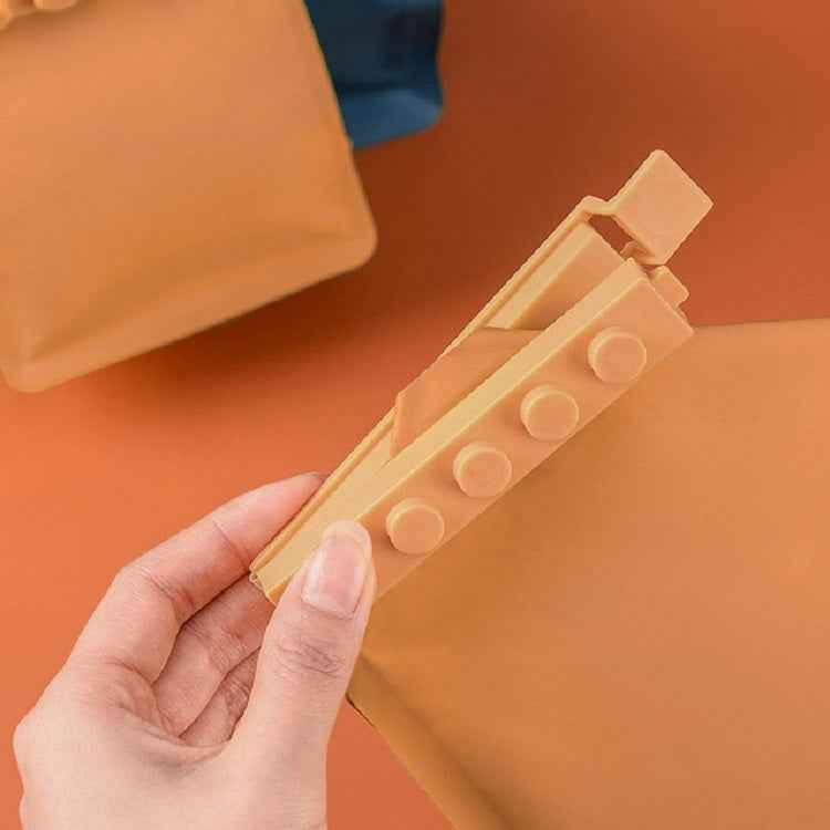 4 PCS/Set Building Block Food Seal Clip Seal Kitchen Fresh Clip Snack Plastic Bag Clip Stick