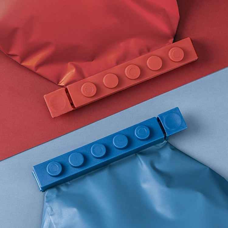 4 PCS/Set Building Block Food Seal Clip Seal Kitchen Fresh Clip Snack Plastic Bag Clip Stick