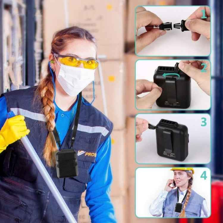 Mini Hanging Waist Fan USB Charging Leafless Portable Handheld Fan, 4000mAh, 6000mAh