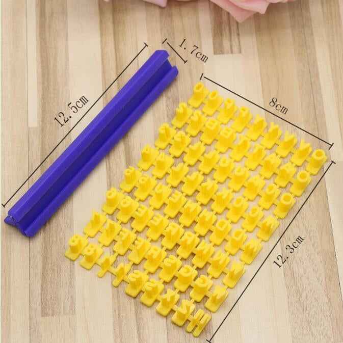 English Alphanumeric Symbol Seal Cookie Mold Movable Type Cake Mold Set