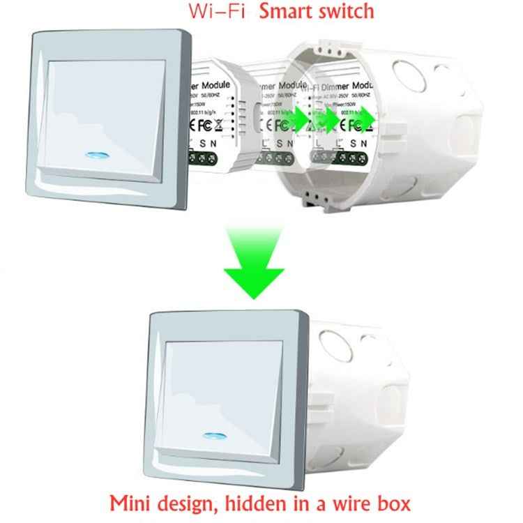 Concealed Wifi Smart Switch Dimmer Switch And Traditional Switch Dual Control Smart Switch