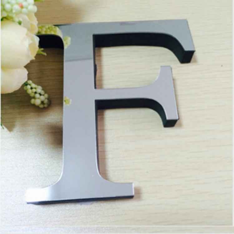 2 PCS Home Decoration Creative Personality English Letters Acrylic Mirror 3D DIY Wall Stickers