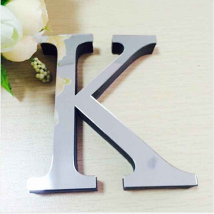 2 PCS Home Decoration Creative Personality English Letters Acrylic Mirror 3D DIY Wall Stickers