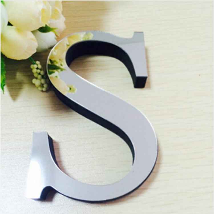 2 PCS Home Decoration Creative Personality English Letters Acrylic Mirror 3D DIY Wall Stickers