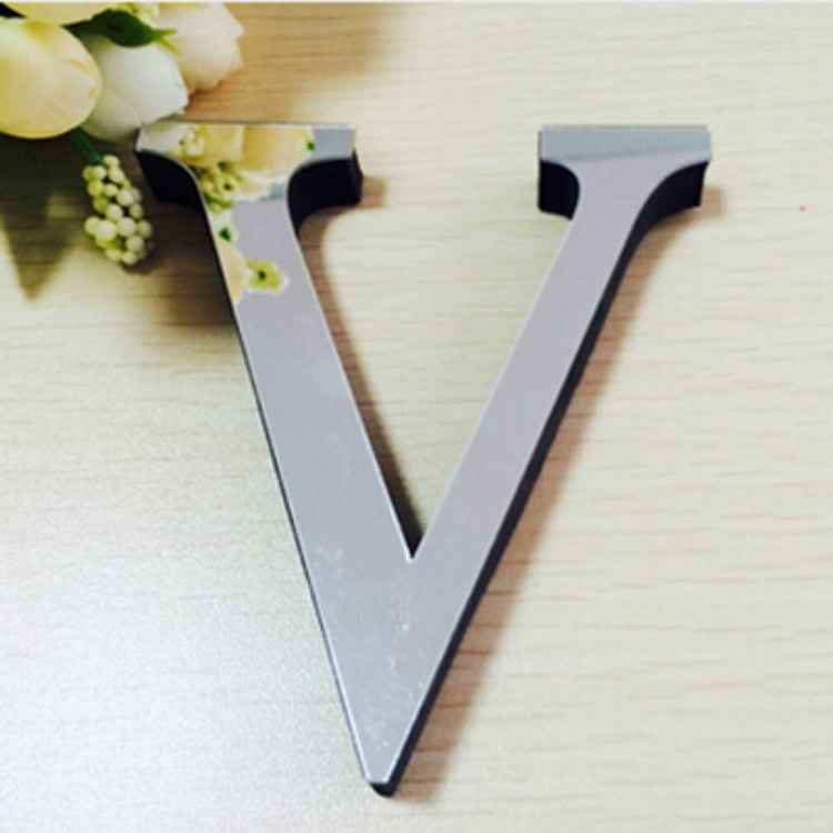 2 PCS Home Decoration Creative Personality English Letters Acrylic Mirror 3D DIY Wall Stickers