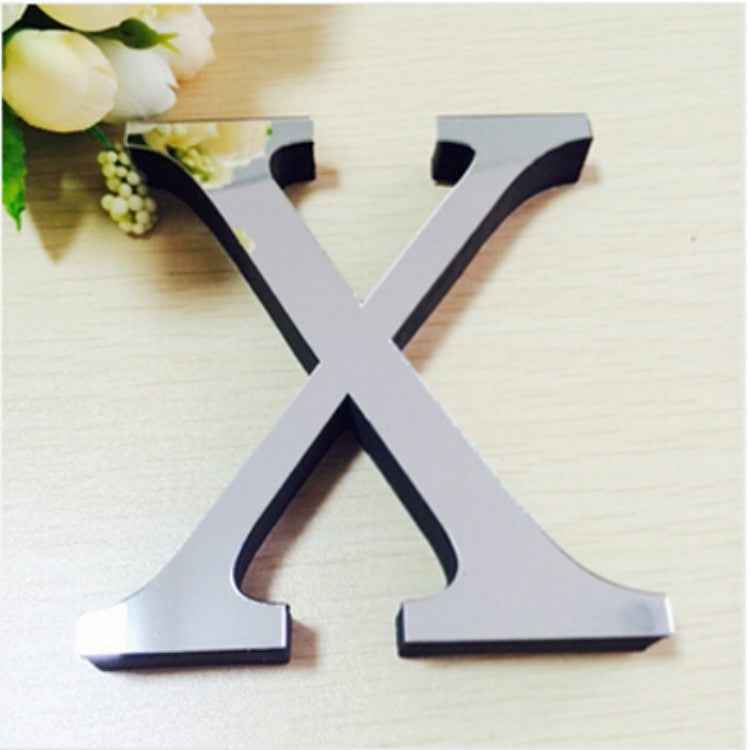 2 PCS Home Decoration Creative Personality English Letters Acrylic Mirror 3D DIY Wall Stickers