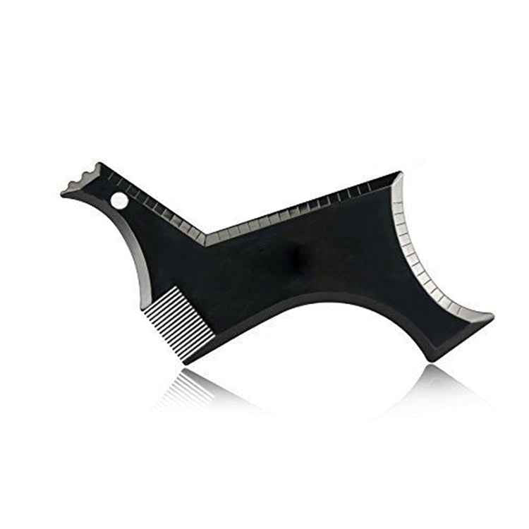 3 PCS Beard Styling Template Stencil Men Comb All-In-One Beard Shaping Tool, Beard Styling Black