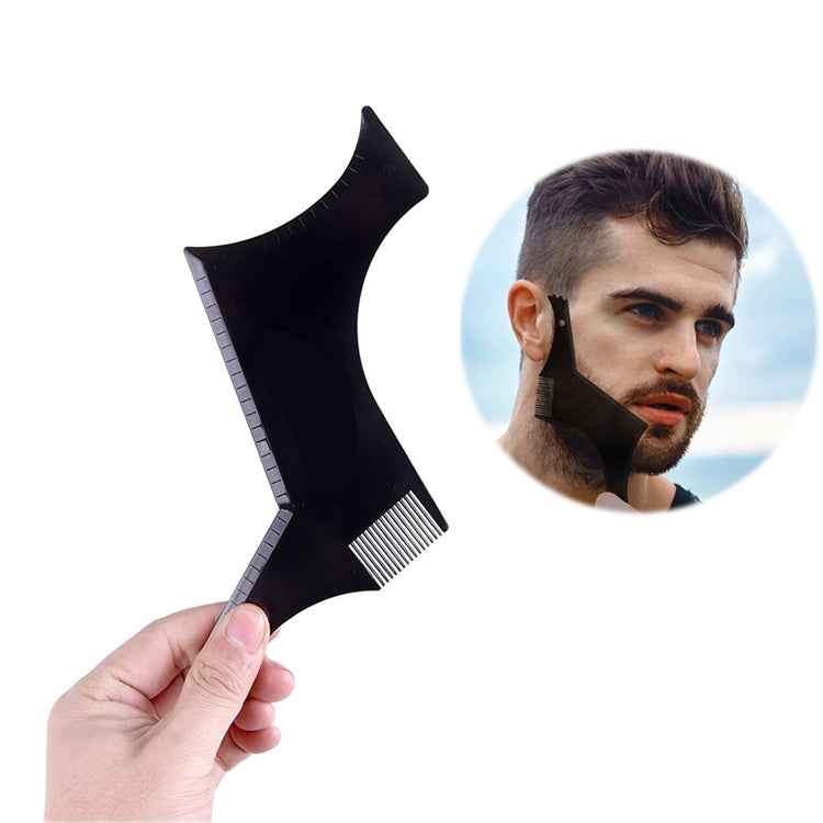 3 PCS Beard Styling Template Stencil Men Comb All-In-One Beard Shaping Tool, Beard Styling Black