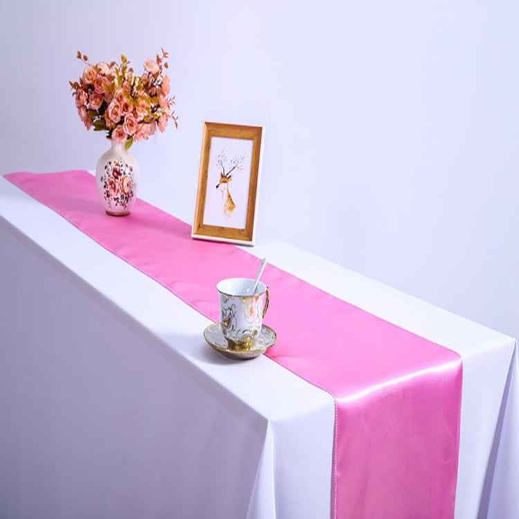 Satin Tablecloth Table Decoration for Home Party Wedding Christmas Decoration, 30X275CM