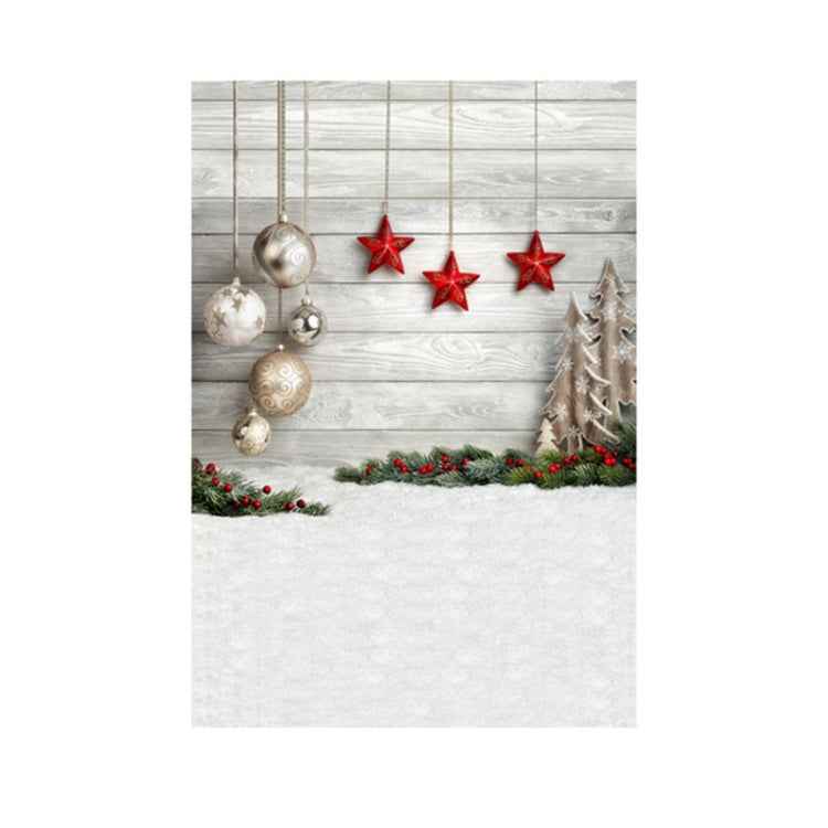 1.5m x 2.1m Snow Ground Wooden Wall Party Festival Setting Photography Background Cloth