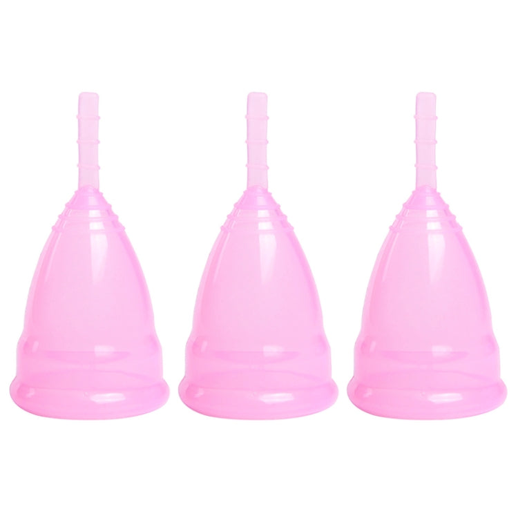 3PCS Reusable Soft Cup Medical Grade Silicone Menstrual Cup, Small, Large