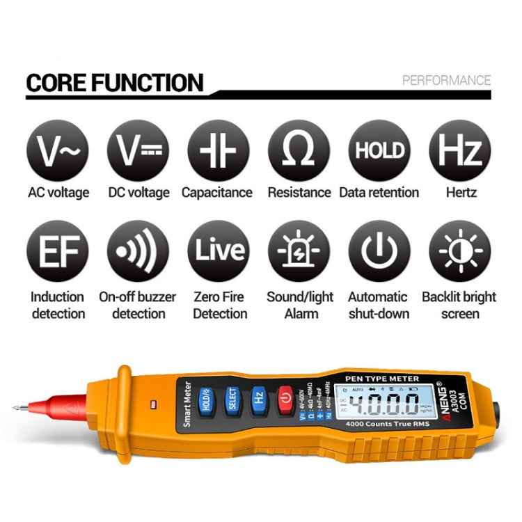 ANENG A3003 Multi-Function Pen-Type High-Precision Smart Multimeter, A3003