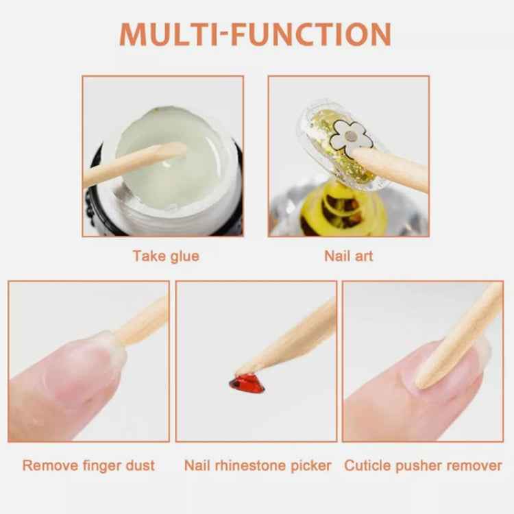 3 PCS Manicure Orange Sticks Beauty Wood Sign Dead Skin Push Nails
