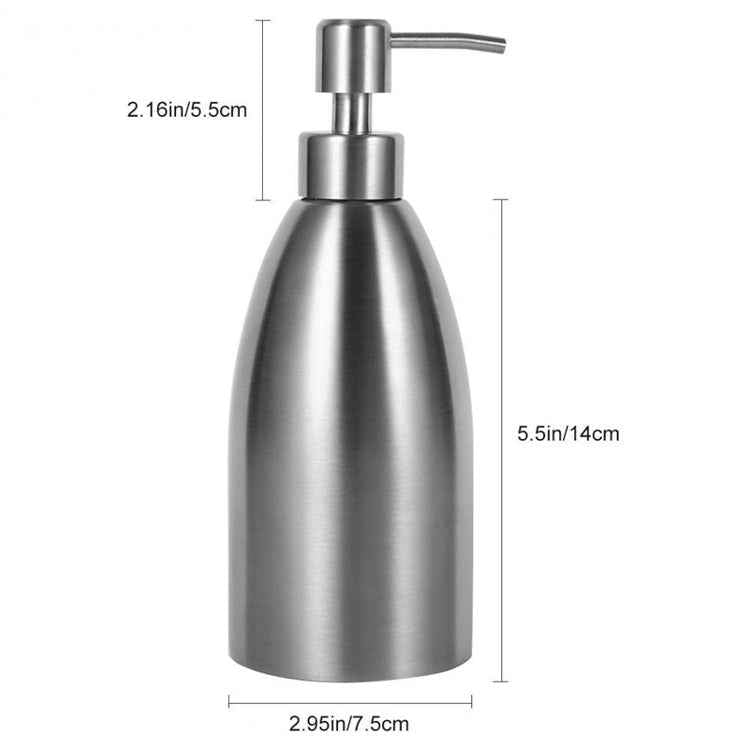 500ml Stainless Steel Soap Dispenser Kitchen Bathroom Shampoo Box Detergent Bottle