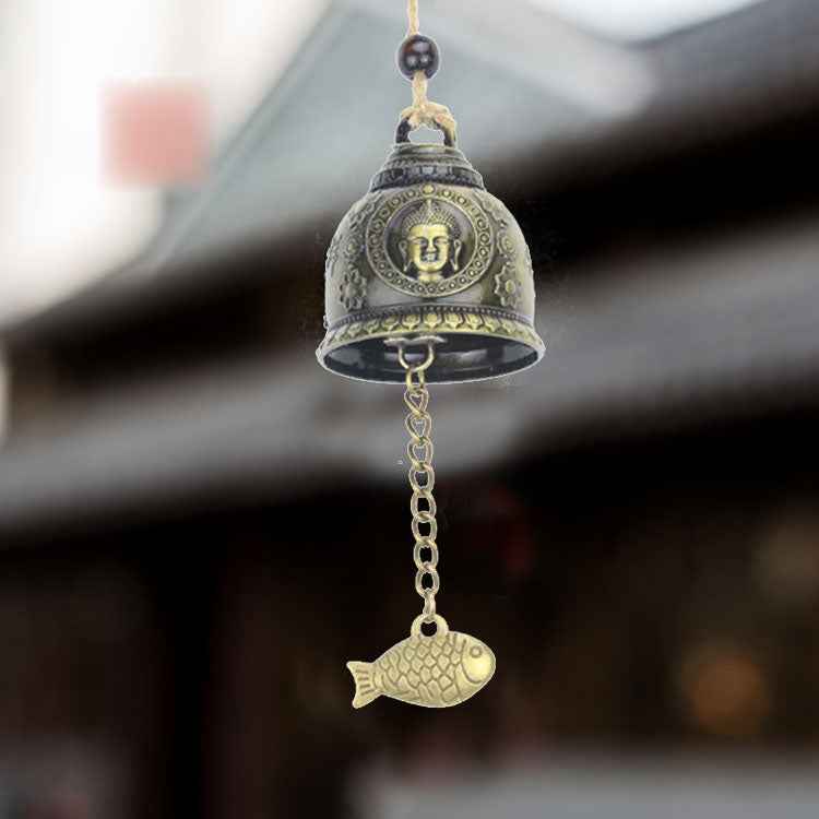 Good Fortune Fortune House Creative Buddha Statue Model Bell Car Hanging Gift