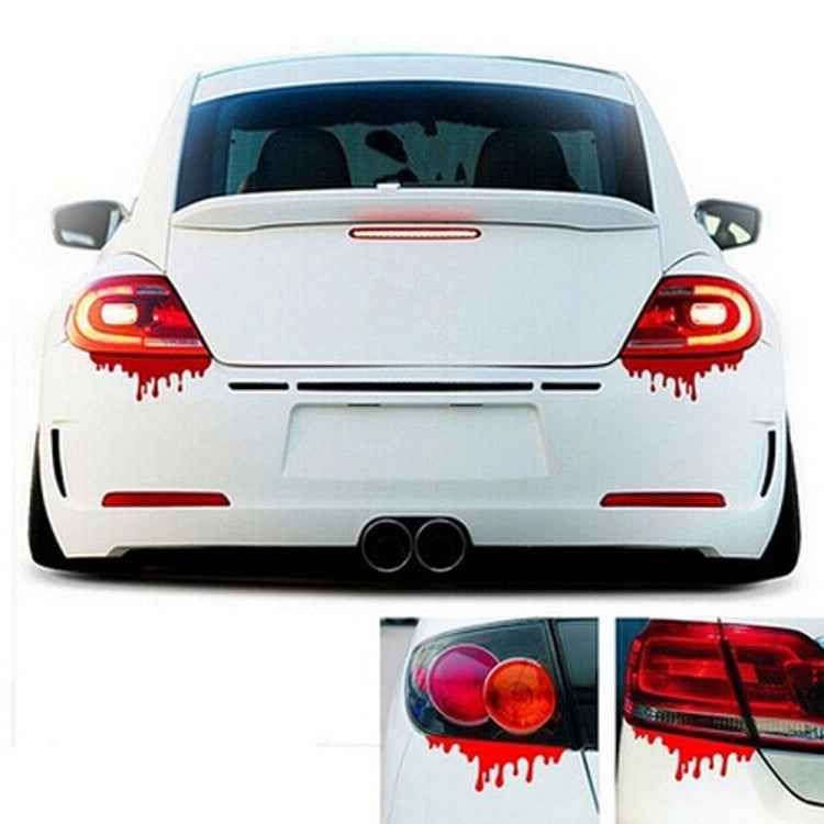 Cool Car Stickers Red Blood DIY Vehicle Body Emblem Badge Car Styling Sticker Car-covers