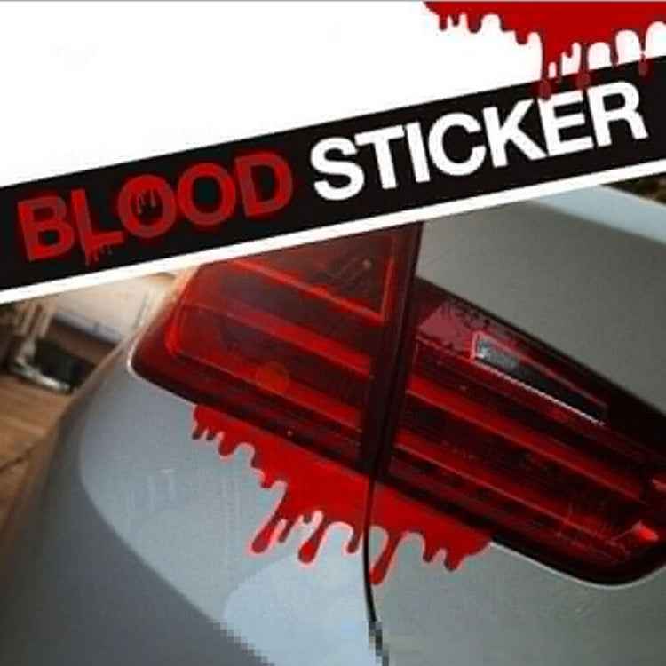 Cool Car Stickers Red Blood DIY Vehicle Body Emblem Badge Car Styling Sticker Car-covers