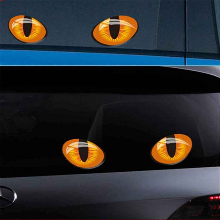 10pcs 10*8cm Cute Simulation Cat Eyes Car Stickers 3D Vinyl Decal for Rearview Mirror Car Head Engine Cover Windows Decoration