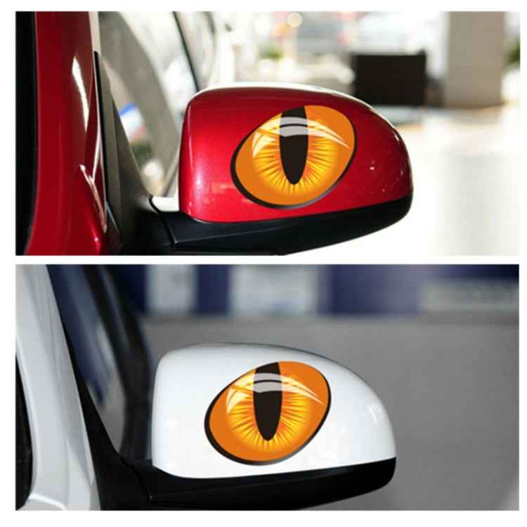 10pcs 10*8cm Cute Simulation Cat Eyes Car Stickers 3D Vinyl Decal for Rearview Mirror Car Head Engine Cover Windows Decoration