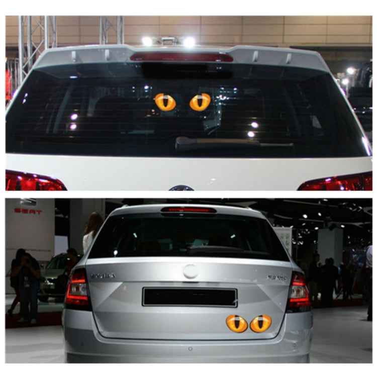 10pcs 10*8cm Cute Simulation Cat Eyes Car Stickers 3D Vinyl Decal for Rearview Mirror Car Head Engine Cover Windows Decoration