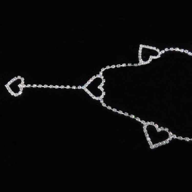 Vintage Heart Waist Chain Sexy Rhinestone Belts, Length: 120cm