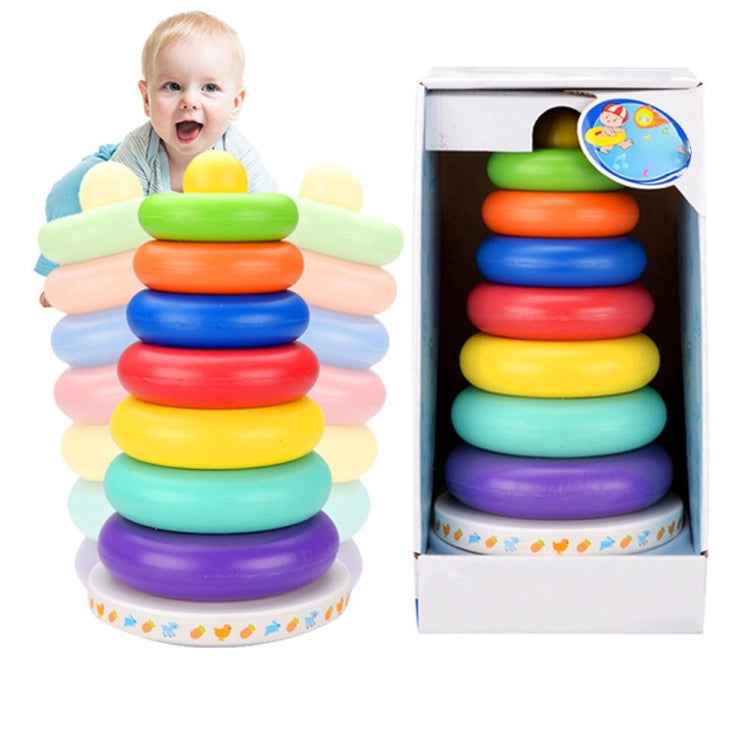 Music Rainbow Stacking Ring Rainbow Tower Tumbler Children Stacking Rings