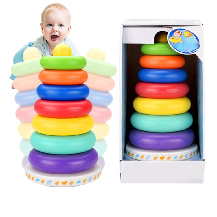 Music Rainbow Stacking Ring Rainbow Tower Tumbler Children Stacking Rings, Rainbow Tower