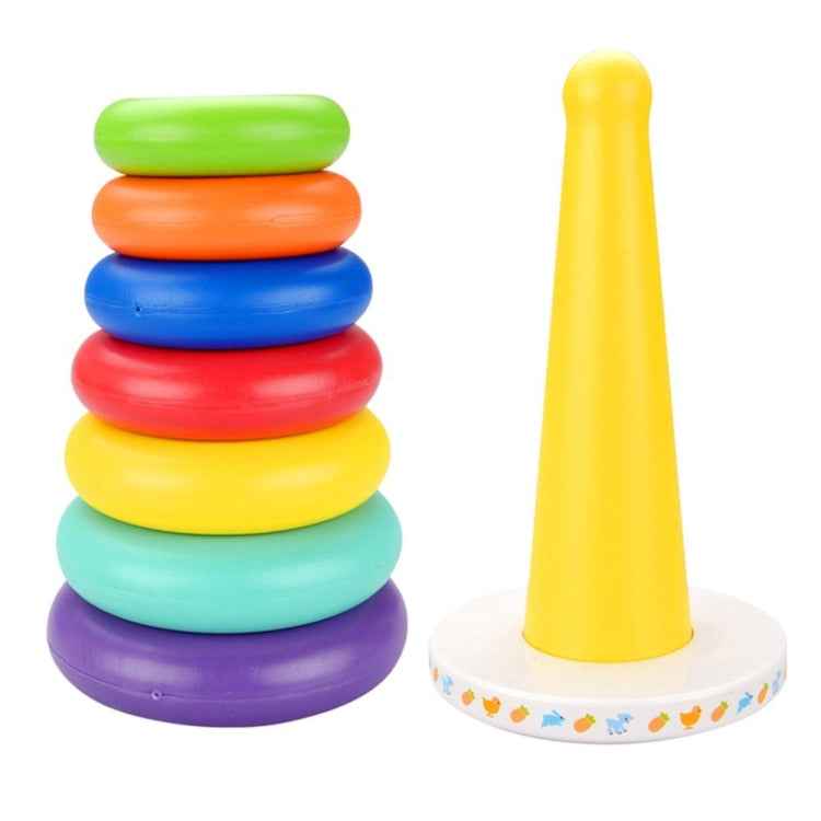 Music Rainbow Stacking Ring Rainbow Tower Tumbler Children Stacking Rings