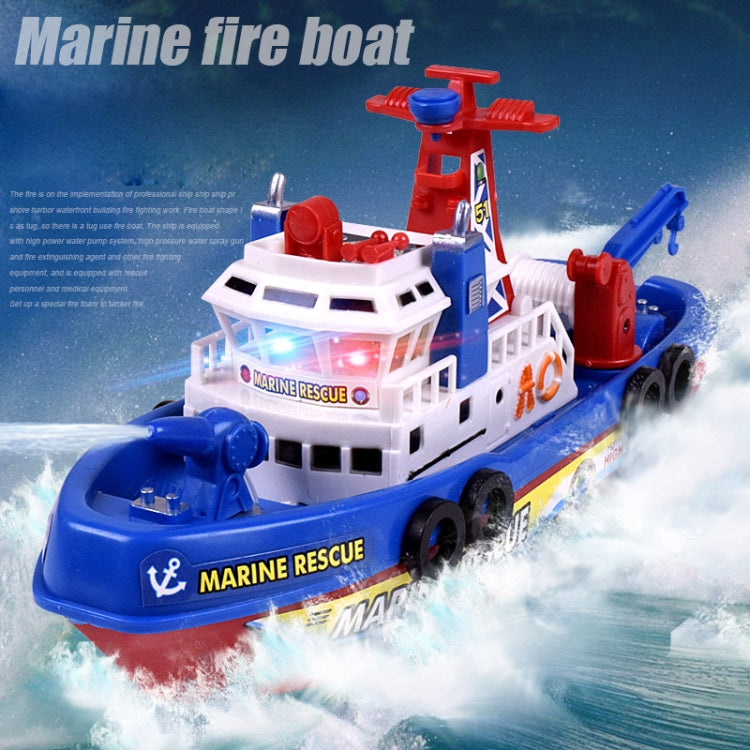 Electric Fishing Fire Boat Baby Shower Toy with Water Spray & Light & Sound Function, Electric Fishing Fire Boat