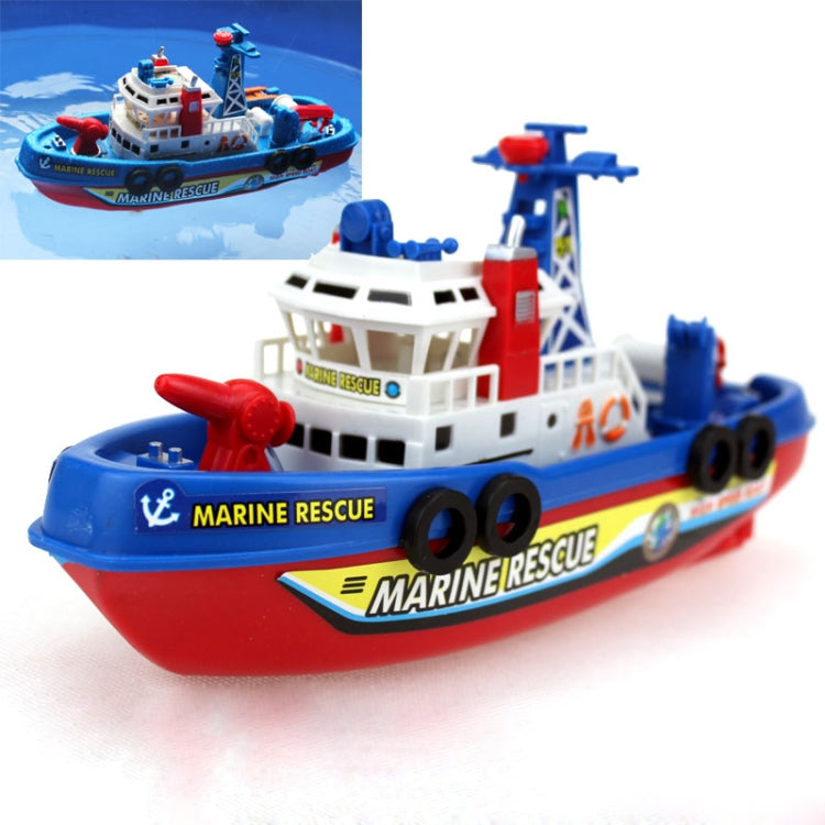 Electric Fishing Fire Boat Baby Shower Toy with Water Spray & Light & Sound Function, Electric Fishing Fire Boat