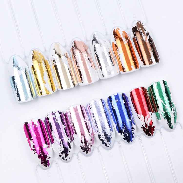 3 PCS Gold Sliver Slider Foil For Nail Holographic Transfer Wrap Sticker Adhesive Starry Manicure Decor Set