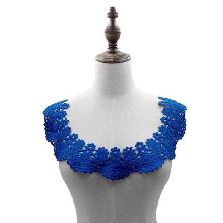 Milk Silk Lace Embroidered Collar Hollow Fake Collar DIY Clothing Accessories, Size: about 32 x 26cm, Red, Red Wine, Blue, Beige, Purple Pink, Black, White