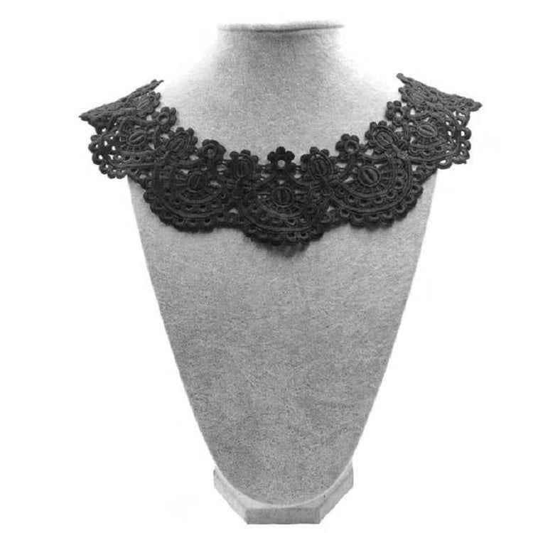 Milk Silk Lace Embroidered Collar Hollow Fake Collar DIY Clothing Accessories, Size: about 32 x 26cm, Red, Red Wine, Blue, Beige, Purple Pink, Black, White