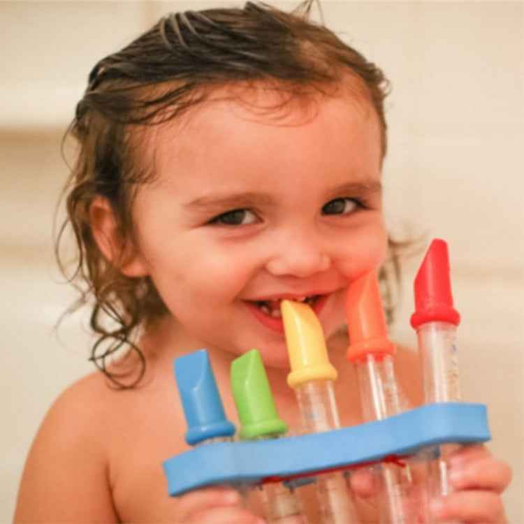 5 PCS/Set Children Colorful Water Flutes Bath Tub Tunes Toys Fun Music Sounds Baby Shower Bath Toy, Colorful Water Bath Toy