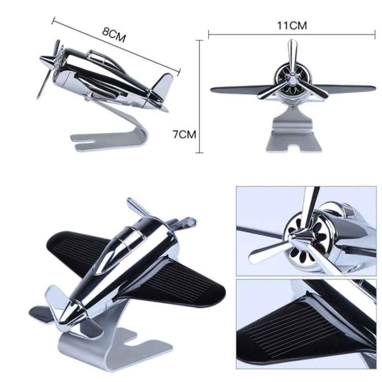 Aromatherapy Decorations for Cars Solar Aircraft Car Decorations, Metal Base (Red), Metal Base (Silver), Metal Base (Black)