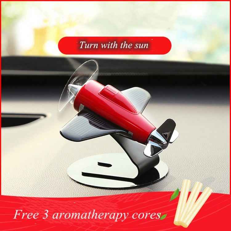 Aromatherapy Decorations for Cars Solar Aircraft Car Decorations, Metal Base (Red), Metal Base (Silver), Metal Base (Black)