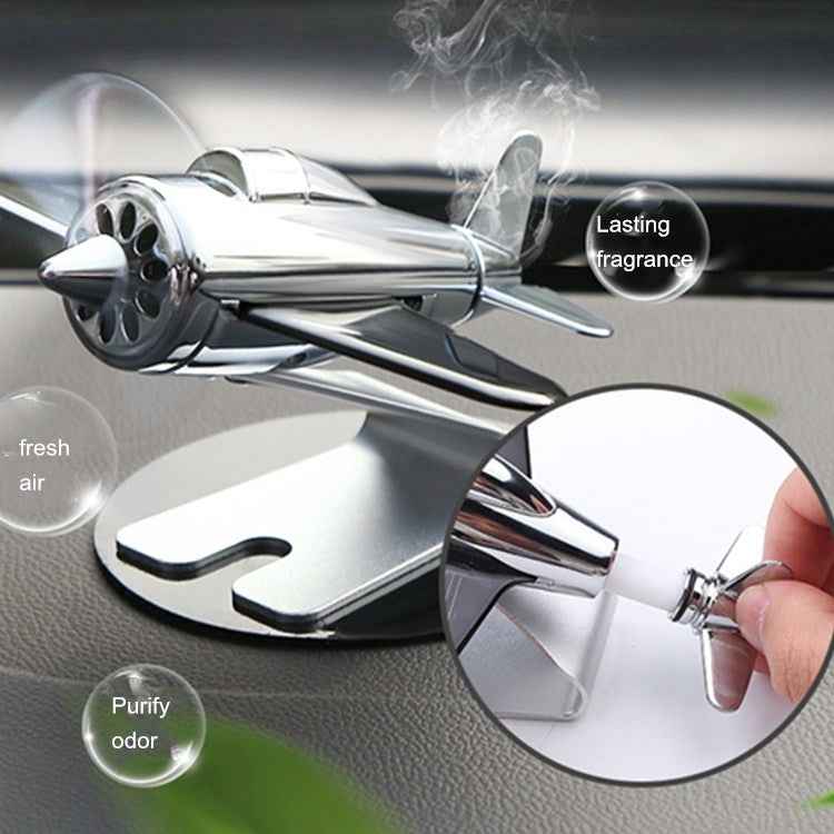Aromatherapy Decorations for Cars Solar Aircraft Car Decorations, Metal Base (Red), Metal Base (Silver), Metal Base (Black)