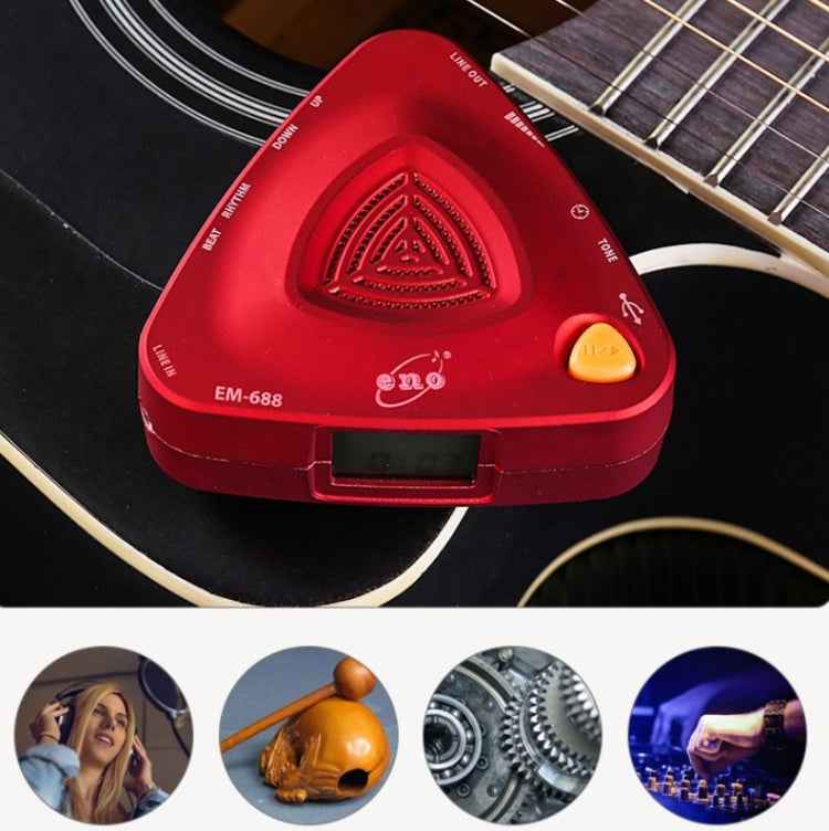 ENO EM-688 Electronic Vocal Rechargeable Metronome For Piano/Guitar/Drum/Guzheng/Violin, EM-688 (Black), EM-688 (Red), EM-688 (Blue)