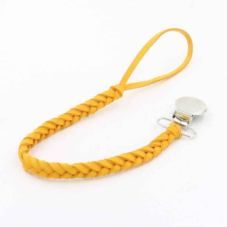 3 PCS Baby Pacifier Chain Leather Woven Anti-off Chain