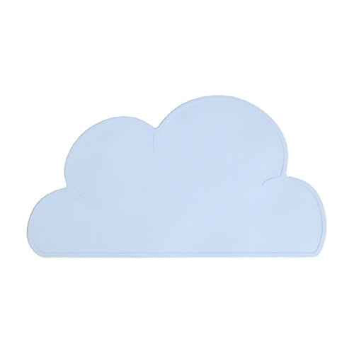 Children Cloud Silicone Placemat Waterproof Environmental Protection Student Table Mat, White, Black, Yellow, Blue, Green, Light Pink, Dark Gray, Light Blue, Light Green, Light Gray, Dark Pink
