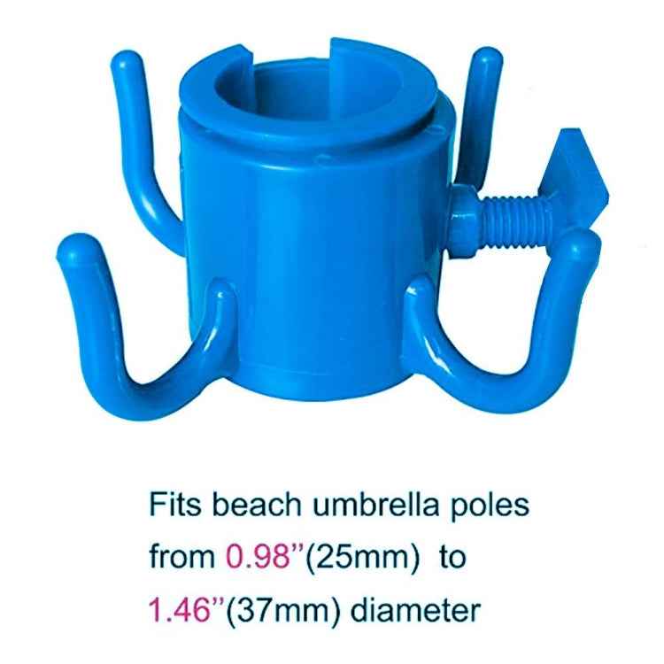 Outdoor Beach Umbrella Hook Nail Four Legs Hooks Garden Umbrella Plastic Four Prongs Hanger, Beach Umbrella Hook(Blue), Beach Umbrella Hook(White), Beach Umbrella Hook(Red)